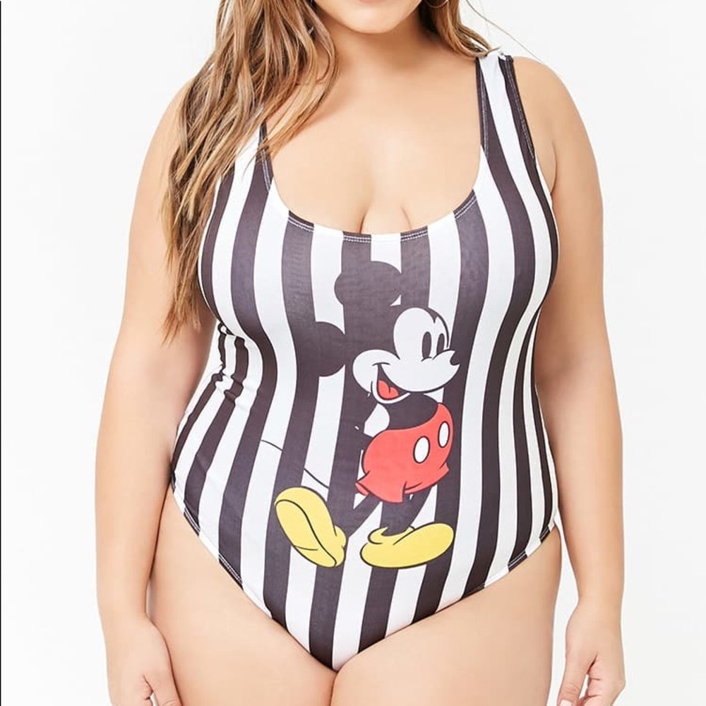 Striped Mickey Mouse Body Suit/Swimsuit